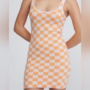 Pacsun Kendall and Kylie orange checkered Dress Size Medium